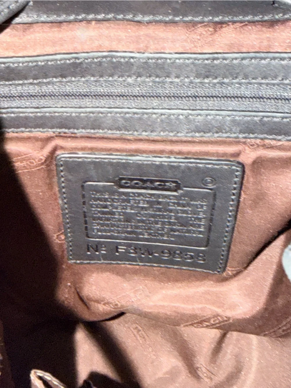 Vtg. Coach Hampton Legacy Black Leather Drawstring Flap Backpack